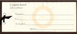 Cool gift certificates!